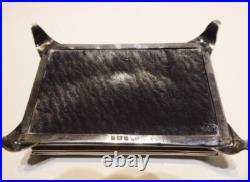 1935 Vintage Art Deco English Sterling Silver jewellery hinged box