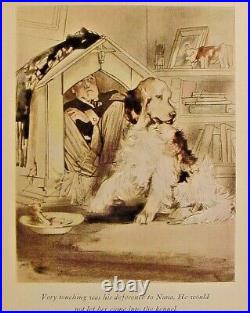 1940 PETER PAN AND WENDY Antique COLOR PLATES Children's J. M. BARRIE vtg Disney