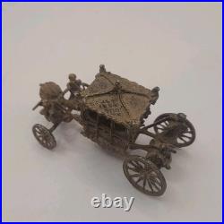 1977 Vintage English Sterling Silver British Royal State Coach 4cm By 7.5cm