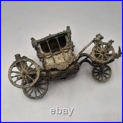 1977 Vintage English Sterling Silver British Royal State Coach 4cm By 7.5cm
