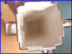 2 Antique Or Vintage Gaudy English Pitchers And A Small Tray