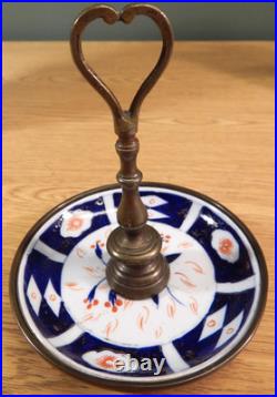 2 Antique Or Vintage Gaudy English Pitchers And A Small Tray