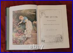 2 Antique Vintage Books The Quiver 1889 1890 Beautiful Illustrations Throughout