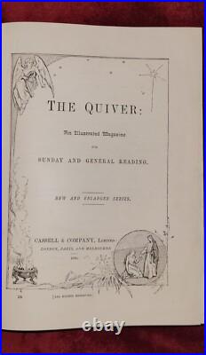 2 Antique Vintage Books The Quiver 1889 1890 Beautiful Illustrations Throughout