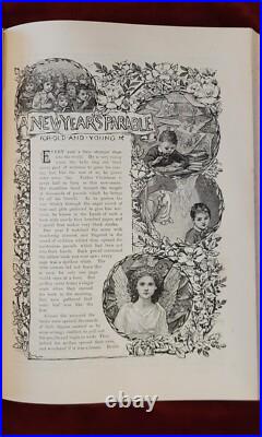 2 Antique Vintage Books The Quiver 1889 1890 Beautiful Illustrations Throughout