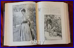 2 Antique Vintage Books The Quiver 1889 1890 Beautiful Illustrations Throughout