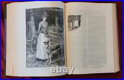 2 Antique Vintage Books The Quiver 1889 1890 Beautiful Illustrations Throughout