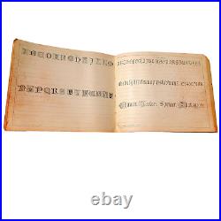 2 Antique Vtg Calligraphy Copy Book Penmanship Ornamental Lettering Vere Foster