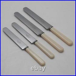 24 Antique English Dinner Table Knives Walker & Hall Cutlery Large / Medium Size