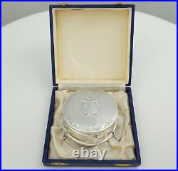 3 ½ Trinket Box, Vintage English Silver, Birmingham 1984, 87mm, total 185g