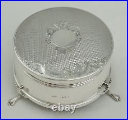 3 ½ Trinket Box, Vintage English Silver, Birmingham 1984, 87mm, total 185g