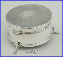 3 ½ Trinket Box, Vintage English Silver, Birmingham 1984, 87mm, total 185g