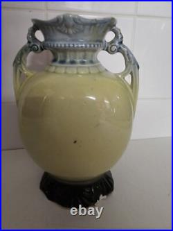 3 Vintage Large Antique Victorian Vase Vases