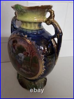 3 Vintage Large Antique Victorian Vase Vases