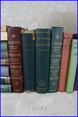 30+ Antique Vintage Hardback Collectable Decorative Random Book Bundle