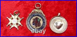 3x Vintage/Antique English 9ct Gold Watch Fob Medals. 14.7 Grams. FreeUKP&P