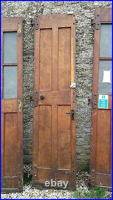 4 Industrial Vintage 1950's English Oak Warehouse Garage Workshop Doors Esavian