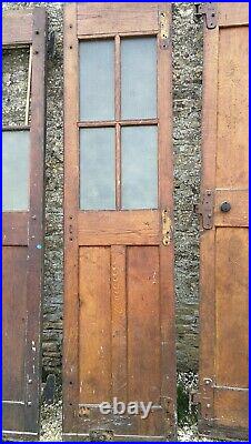 4 Industrial Vintage 1950's English Oak Warehouse Garage Workshop Doors Esavian
