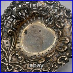 4x Small Vintage English Sterling Silver Bon Bon Dish 1901 And 1946 73 Grams