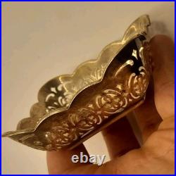 4x Small Vintage English Sterling Silver Bon Bon Dish 1901 And 1946 73 Grams