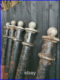 5 x Vintage Cast Iron Cannon style Bollard / Posts