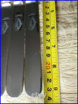 6 English Vintage Sheffield Dinner Table Knives Straight Blade Square Handle