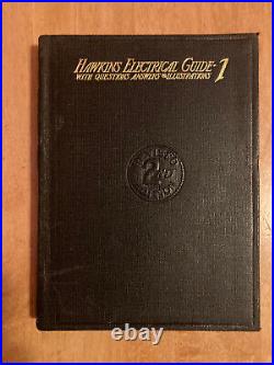 (7) Antique HAWKINS ELECTRICAL GUIDES 1917 Vintage Physics Mechanics Books