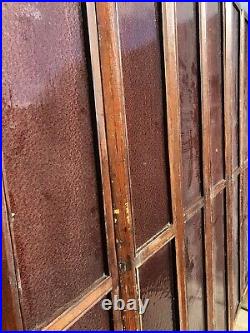 7 X Vintage Church Wooden Glass Shutters Reclaimed Window Purple Glass Doors