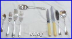 76 Pce Vintage Silver Plate Canteen Cutlery Old English Set 8 Settings Sheffield