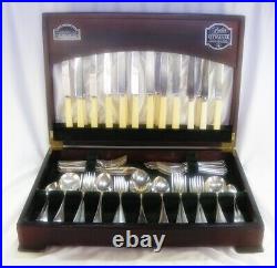 76 Pce Vintage Silver Plate Canteen Cutlery Old English Set 8 Settings Sheffield