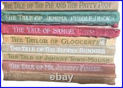 8 X Vintage Antique Beatrix Potter Books Job Lot! Early Editions 1919 1941