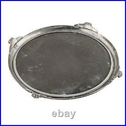 A Vintage English Style Silver-Plated Mirrored Plateau