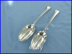 A Vintage Pair Of Sterling Silver Old English Dessert Spoons. London 1938