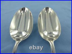 A Vintage Pair Of Sterling Silver Old English Dessert Spoons. London 1938