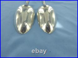A Vintage Pair Of Sterling Silver Old English Dessert Spoons. London 1938