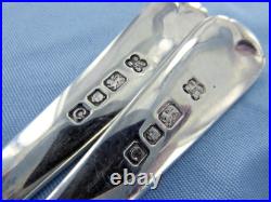 A Vintage Pair Of Sterling Silver Old English Dessert Spoons. London 1938