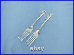 A Vintage Pair Of Sterling Silver Old English Dinner Forks, Sheffield 1931