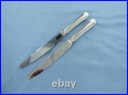 A Vintage Pair Of Sterling Silver Old English Dinner Knives Sheffield 1993