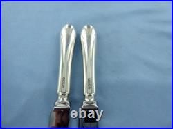 A Vintage Pair Of Sterling Silver Old English Dinner Knives Sheffield 1993