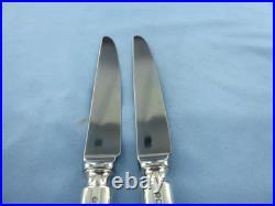 A Vintage Pair Of Sterling Silver Old English Dinner Knives Sheffield 1993