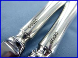 A Vintage Pair Of Sterling Silver Old English Dinner Knives Sheffield 1993