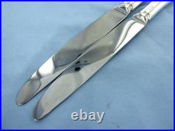 A Vintage Pair Of Sterling Silver Old English Dinner Knives Sheffield 1993