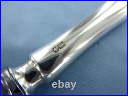 A Vintage Pair Of Sterling Silver Old English Dinner Knives Sheffield 1993