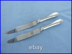 A Vintage Pair Of Sterling Silver Old English Dinner Knives Sheffield 1994