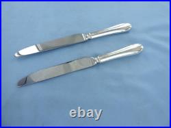 A Vintage Pair Of Sterling Silver Old English Dinner Knives Sheffield 1994