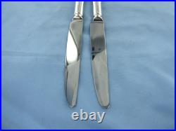 A Vintage Pair Of Sterling Silver Old English Dinner Knives Sheffield 1994