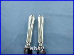 A Vintage Pair Of Sterling Silver Old English Dinner Knives Sheffield 1994