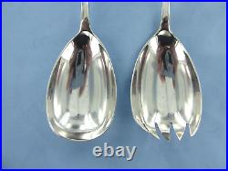 A Vintage Pair Of Sterling Silver, Old English Salad Servers. Sheffield 1931