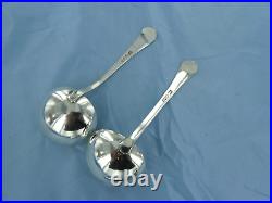 A Vintage Pair Of Sterling Silver Old English, Sauce Ladles. London 1988