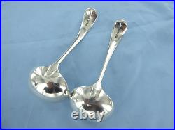 A Vintage Pair Of Sterling Silver Old English Sauce Ladles. Sheffield 1928